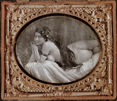 Liggende nøgen, ca. 1850, fra en fotobog udgivet i 1980 af French School