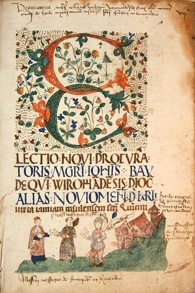 Register over Picard-nationens overvejelser ved universitetet i Paris: Valg af procureur. 1473-83 (vellum) af French School