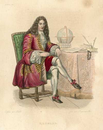 Regnard (farvet gravering) af French School