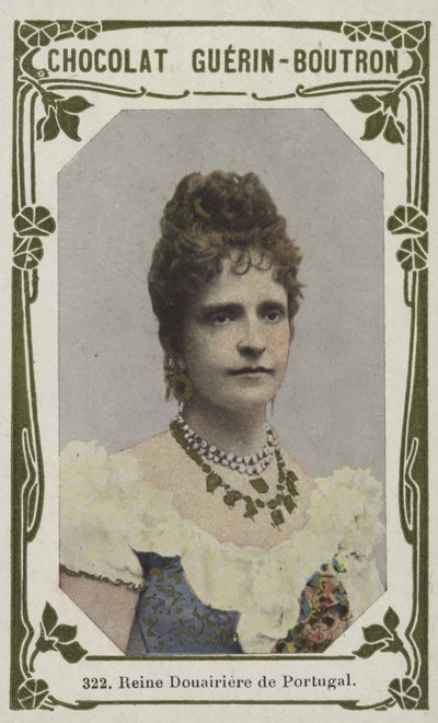 Reine Douairiere de Portugal (farvet foto) af French School