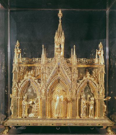 Relikvieskrin af Saint Taurin (forgyldt kobber, emalje og sølv) af French School