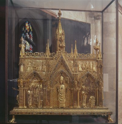 Relikvieskrin af Saint Taurin (forgyldt kobber, emalje og sølv) af French School