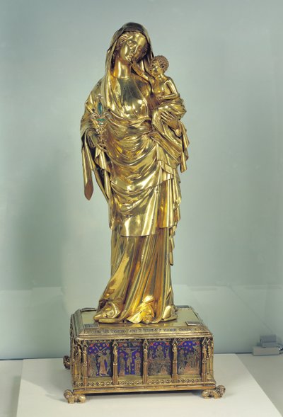 Relikvieskrin af Jomfruen af Jeanne dEvreux, c, 1324-29 (guld og sølv) (for detaljer se 110882) af French School