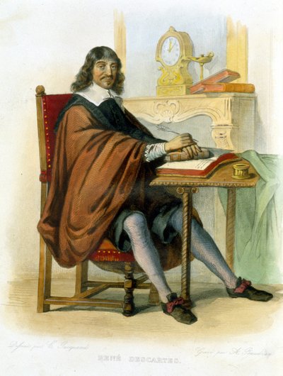 René Descartes skriver - i Ed. Mennechet, "" Le Plutarque francais "" af French School