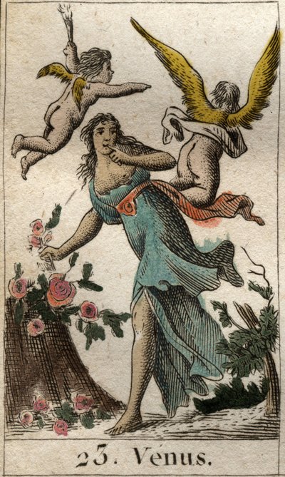 Repræsentation af Venus, gudinde for kærlighed, skønhed og frugtbarhed. Fra "Mythology of Youth" af Pierre Blanchard 1803. af French School