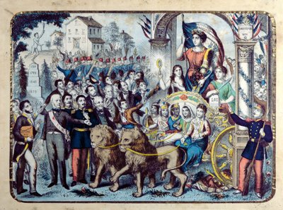 Republikansk allegori, der fejrer den franske forfatning af 1876 af French School