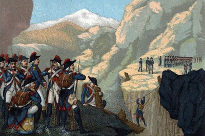 Reservehærkampagne i 1800: Passage of the Simplon af general Bethencourt i maj 1800. af French School