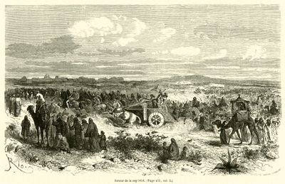 Tilbage fra fangenskab (gravering) af French School