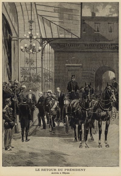 Den franske præsident Felix Faures tilbagevenden fra hans besøg i Rusland, 1897 af French School