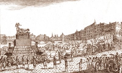 Retur af Voltaires aske (Francois Marie Arouet dit Voltaire af French School