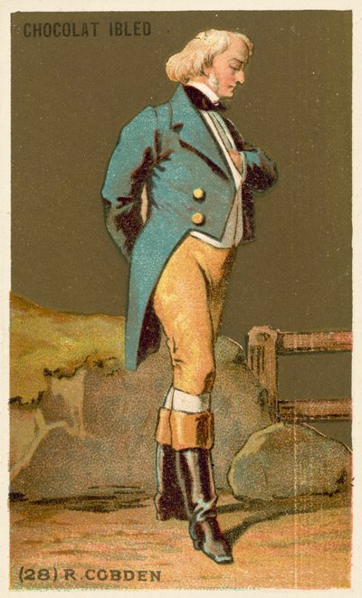 Richard Cobden, engelsk politiker (chromolitho) af French School