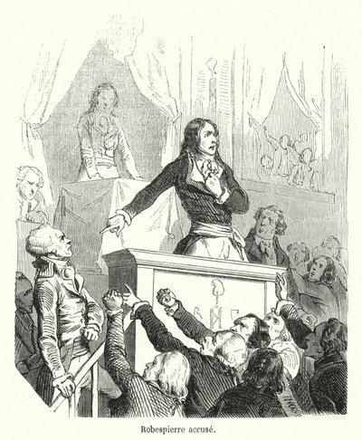 Robespierre anklager (gravering) af French School