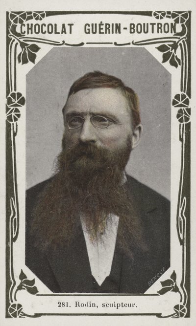 Rodin, billedhugger (farvet foto) af French School