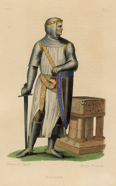 Rollon (farvet gravering) af French School