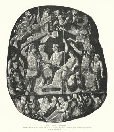 Romersk onyx cameo, der skildrer kejser Augustus