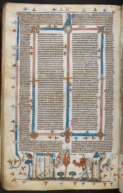 Royal MS 10 E IV, f.209v, Maleren og Djævelen, fra Decretals of Gregory IX med glans af Bernard af Parma (