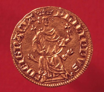 Kongelig guldskjold af Philip IV le Bel (1268-1314). 1290. Paris, Valutamuseet af French School