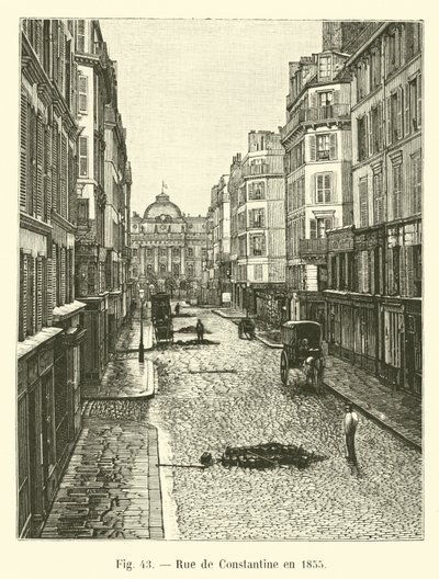 Rue de Constantine i 1855 af French School