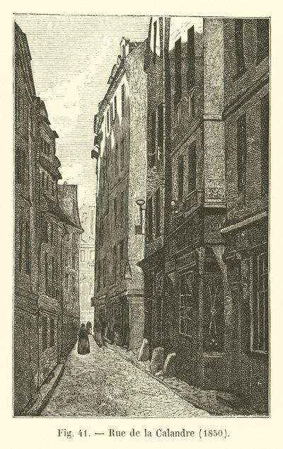 Rue de la Calandre, 1850 af French School
