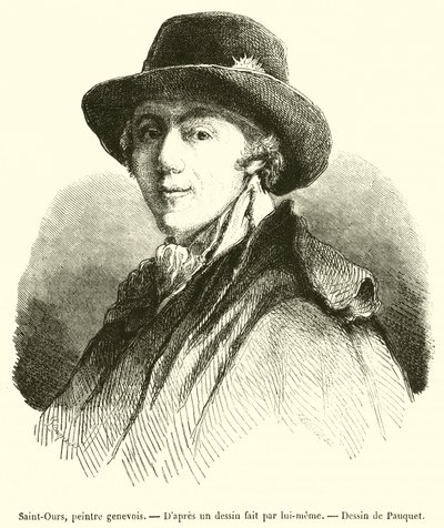 Saint-Ours, maler fra Genève (gravering) af French School