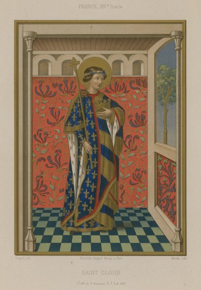 Saint Clodoald, søn af kong Chlodomer af Orleans af French School