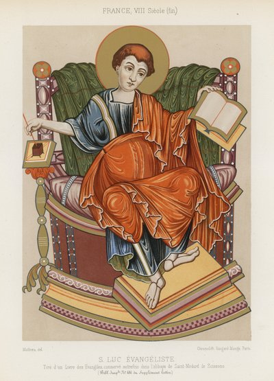 Evangelisten Sankt Lukas af French School