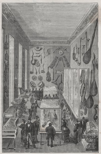 Hall of the National Conservatory of Music Museum of Paris - Indgravering i "Sciences à la range de tous - fysik og populær kemi"" af Alexis Clerc - Slutningen af ​​det 19. århundrede - Privat samling af French School