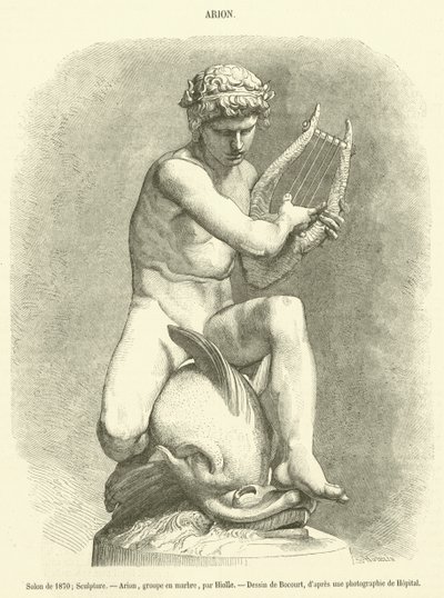 Salon von 1870, Skulptur, Arion, Gruppe in Marmor von French School