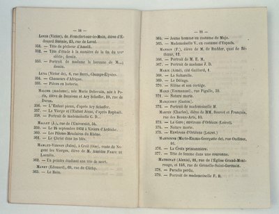 Salon des Refuses katalogindgang for Manets Le Bain (Frokost på græsset) 1863 af French School