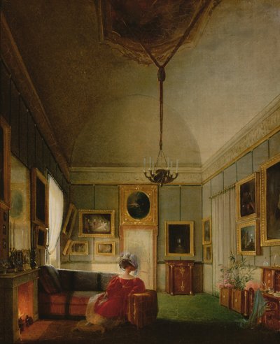 Salon af Hortense de Beauharnais (1783-1837) i Arenenberg af French School