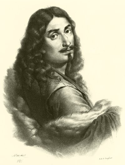 Salvator Rosa, portræt (gravering) af French School