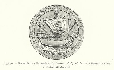 Segl af den engelske by Boston af French School