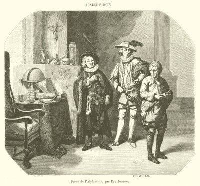 Alkymistens scene (kobberstik) af French School
