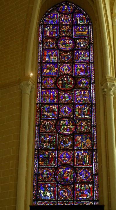 Scene fra Sankt Martins liv, katedralen i Chartres af French School