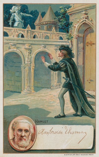 Scene fra operaen Hamlet af French School