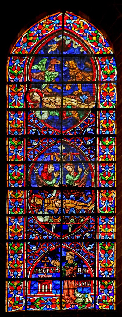 Scener vedrørende St Vincents død; donor Petrus Baillart (w110) af French School