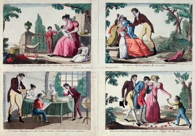 Scener af familieliv, begyndelsen af det nittende århundrede af French School