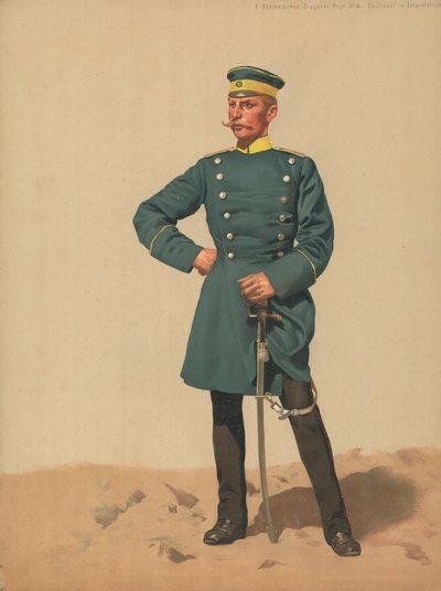 Silesian Dragons Regt nr. 4, løjtnant i midlertidig frakke af French School