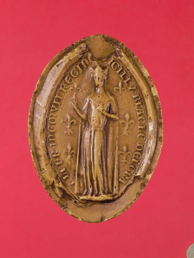 Segl fra Blanche af Castilien (1188-1252) (voks) af French School