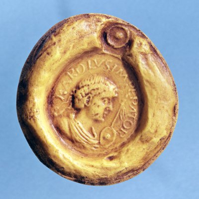 Segl af Charles III (839-888) den fede, konge af Frankrig og hellig romersk kejser, 9. århundrede af French School