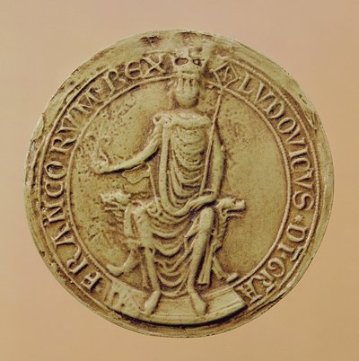 Louis VIIIs segl (1187-1226) (voks) af French School