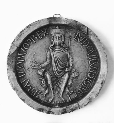 Louis VIIs segl (1120-80) 1175 af French School