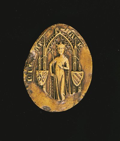 Segl af Margaret af Bourgogne (1290-1315) 1311 (voks) af French School