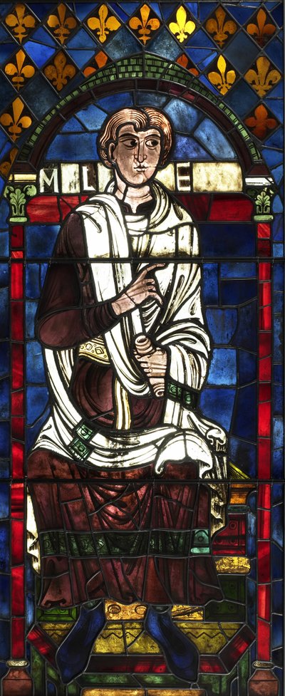 Siddende Malaleel, Kains søn (glasmaleri) af French School