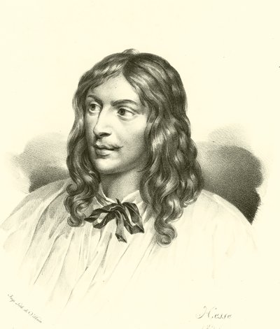Sebastien Bourdon, portræt (gravering) af French School