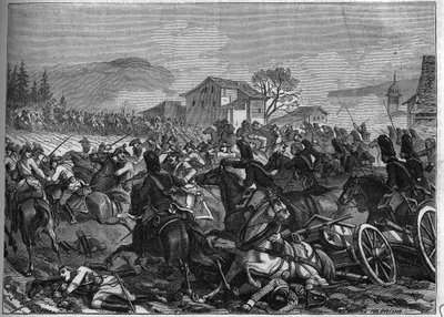 Anden koalition (1798-1800): Slaget ved Stockach den 3. maj 1800 mod Frankrig og Østrig - Indgravering af 1865 i "Histoire du Consulate et de l