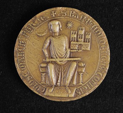 Andet segl af Raymond VII (1197-1249) fra Toulouse (voks) af French School