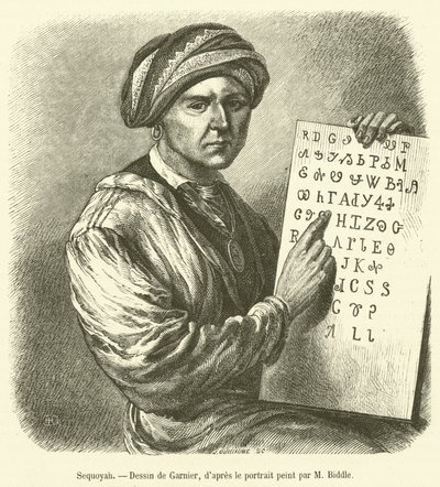 Sequoyah (gravering) af French School