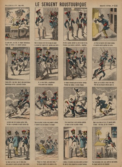 Sergent Roustoubique (farvet gravering) af French School