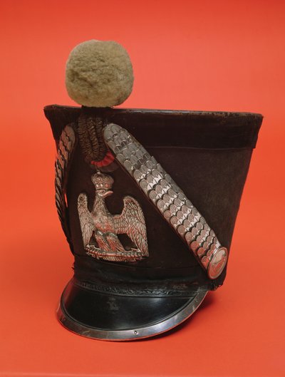 Shako af en lancer af hæren fra det første franske imperium, ca. 1804-1815 (tekstil) af French School